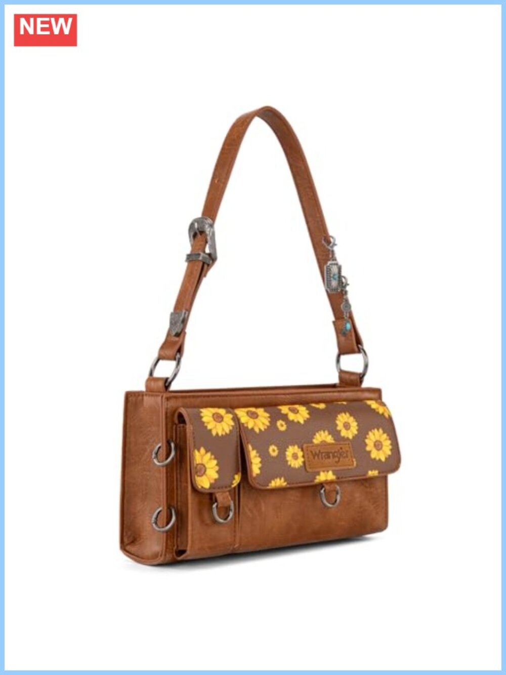 Wrangler Y2K Small Shoulder Bag Satchel Western Detachable Charms Purse